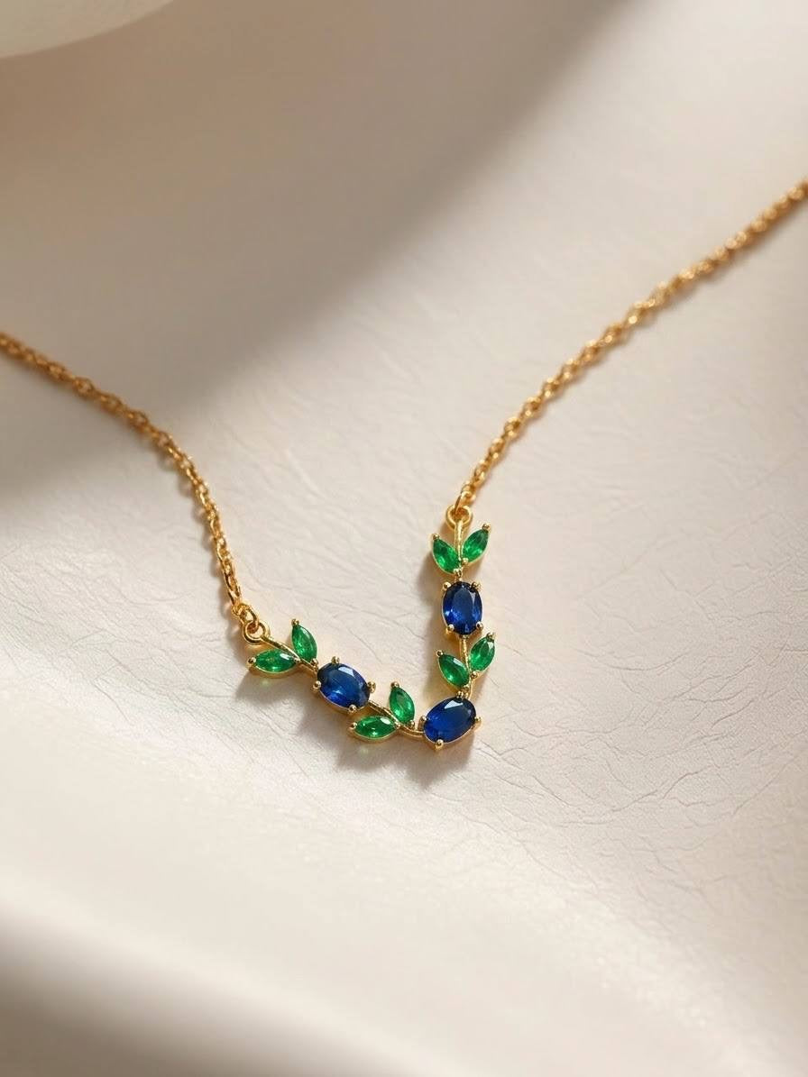 Flory Necklace - Blue
