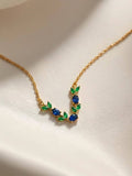 Flory Necklace - Blue