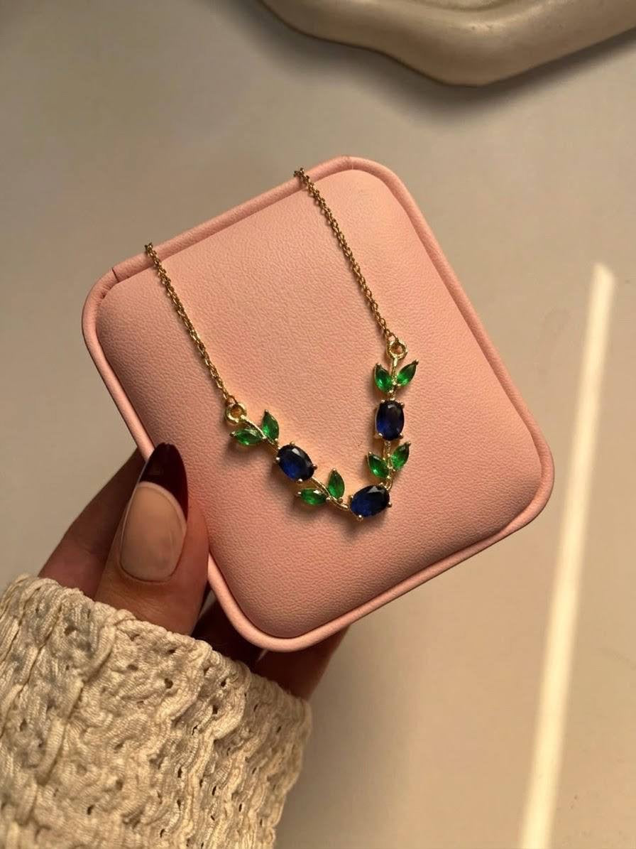 Flory Necklace - Blue