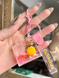 Bag liquid keychain